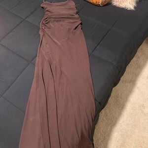 Zara Chocolate Brown Maxi Dress